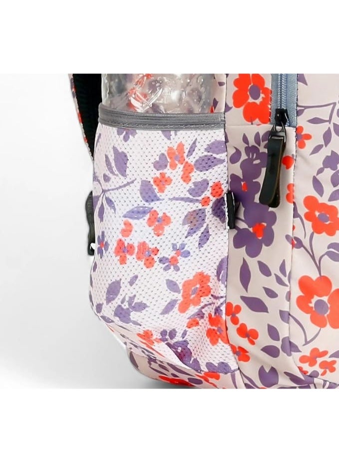 Force Backpack Unisex -floral pattern Orange - Image 5